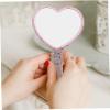 WOONEKY Heart Shaped Rhinestone Handheld Mirror Compact Handle for Travel High Definition Material Chic Design for Beauty and Makeup view 3