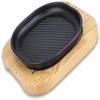 DavnjckaCast Iron Fajita Plate, Skillet Pan, Steak Plate, Griddle Grill Pan (9 inch with Base) view 1