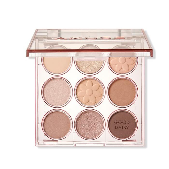 Amuse SEOUL Eye Color Palette 03 DAISY | Neutral tones | Soft shading, makeup variety of textures, sensuous, vibrant layering, cruelty-free, eco-friendly, vegan