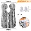 Hsnar Shark Pattern Art Beard Bib Beard Hair Catcher for Men Shaving Waterproof Non-Stick Hair Catcher Grooming Cloth with 2 Suction Cups view 3