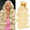 613 Bundles Human Hair 24 26 28 Inch Blonde Body Wave Bundles 100% Unprocessed 12A Brazilian Virgin Hair 3 Bundles Human Hair Body Wave 613 Hair Extensions for Women view 1