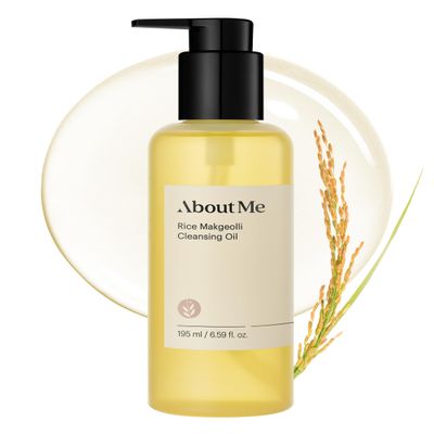 About Me Rice Makgeolli Cleansing Oil  Korean Makeup Remover Cleanser for Sensitive Skin  Daily Makeup Removal with Rice Bran Oil  Korean Skin Care  6.59oz, 195ml