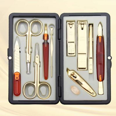 8/10pcs Stainless Steel Manicure Set Nail Care Tools Pedicure Nail Clipper Kit with Mini Finger Nail Cutter Clipper File Scissor (Size : 10PCS)