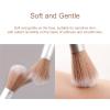 10-Piece Set Fluffy Beauty Makeup Brushes, Portable Blending Brushes with Eyebrow and Powder Application, White Mushroom-Design Plastic Travel Brushes for Makeup view 4
