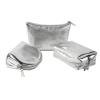 Artkingdome 3-Piece Fashion Organizer Makeup Bags  Silver Cosmetic Bags, Portable Travel Toiletry Bags, Multifunctional Storage for Skincare, Cosmetics, and Accessories Silver view 1