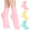 3Pairs Aloe Socks Moisturizing Spa Socks Sleeping Fuzzy Socks for Dry Feet Overnight, Non Slip Coral Fleece Lotion Socks Women Spa Pedicure Foot Care Socks for Repairing Dry Feet,Cracked Heel view 1