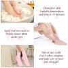 3Pairs Aloe Socks Moisturizing Spa Socks Sleeping Fuzzy Socks for Dry Feet Overnight, Non Slip Coral Fleece Lotion Socks Women Spa Pedicure Foot Care Socks for Repairing Dry Feet,Cracked Heel view 2