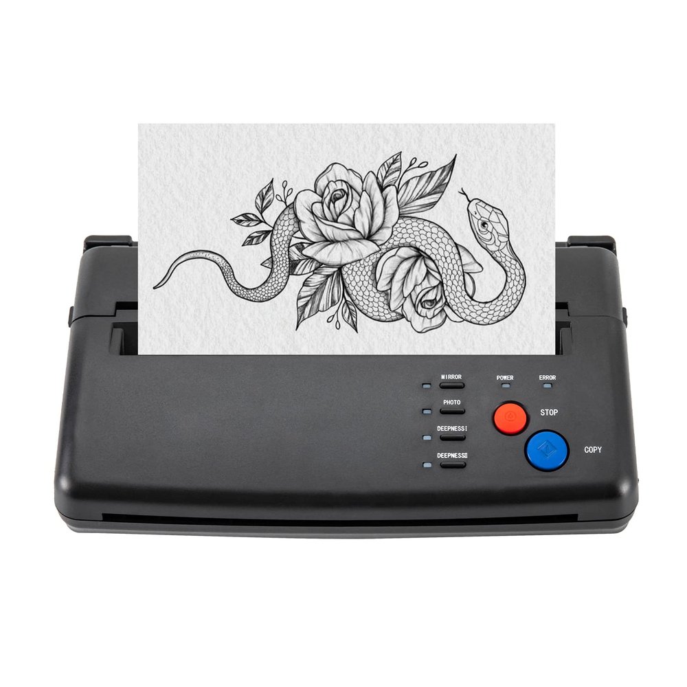 110-220V Tattoo Stencil Printer Thermal Copier Tattoo Transfer Stencil Machine Tattoo Transfer Thermal Copier Machine for Tattoo Artists Beginners