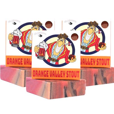 Dr. Livsey's Brewery Edition Soap - 3-Pack, 5 oz Each, Beer-Inspired, Cold Processed, 100% Natural, Fresh, Anti-Odor with Natural Skin Oils, Cruelty-Free, Handmade in USA (Orange Valley Stout)