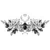 MOQNISE 4 pcs Petal Flower Juice Semi-Permanent Tattoo Sticker Waterproof Long-Lasting Simulated Tattoo Covering Scar Corsage, 16x28cm view 1