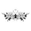 MOQNISE 4 pcs Petal Flower Juice Semi-Permanent Tattoo Sticker Waterproof Long-Lasting Simulated Tattoo Covering Scar Corsage, 16x28cm view 4