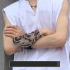 2 pcs Herbal Juice Tattoo Stickers Are Waterproof, Washable And Non-Reflective, Japanese Cherry Blossom Full Arm, Flower Arm And Half Arm view 3