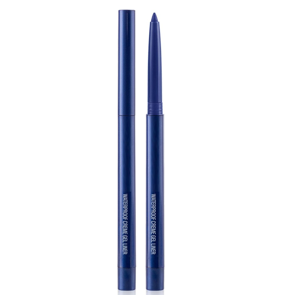 DekRion Eyeliner Pencil, Waterproof Eyeliner Long-lasting, Dark-blue-Shine Eye Liner, High-Pigmented Colorful Liners Easy To Use Eye Liner Pen for Women