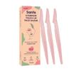 NinthAvenue Basics PUB Eyebrow Touch Up Hair Removing Face Razor For Women - Pack of 3 | Instant & Painless Hair Removal |Suitable For Eyebrow, Upper lip, Chin |Peach Fuzz | Stainless Steel Blade & Firm Grip view 1