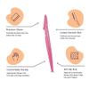 NinthAvenue Basics PUB Eyebrow Touch Up Hair Removing Face Razor For Women - Pack of 3 | Instant & Painless Hair Removal |Suitable For Eyebrow, Upper lip, Chin |Peach Fuzz | Stainless Steel Blade & Firm Grip view 3