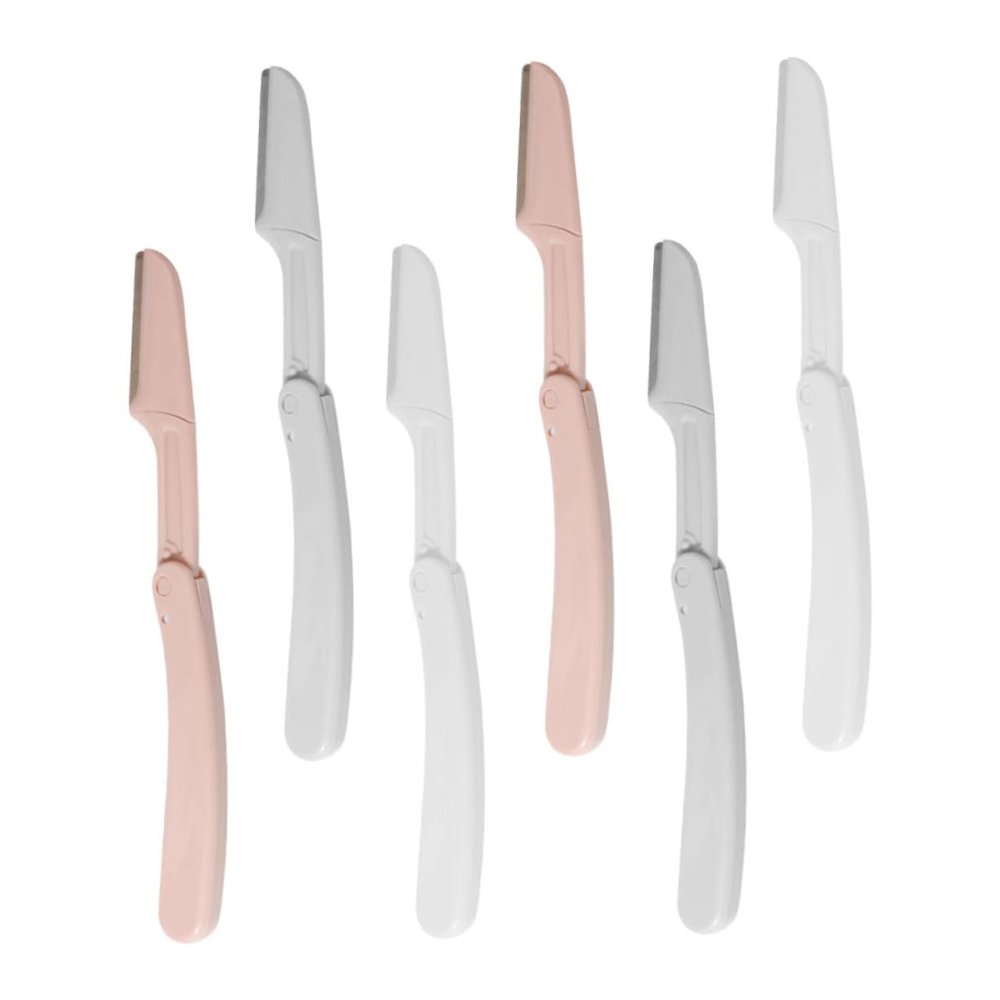 MAGICLULU 6pcs Foldable Eyebrow Razors Brow Trimmer for Men Women Lightweight Facial Hair Shaper Easy Grip Design for Precise Eyebrow Grooming