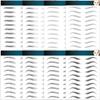 Eyebrow Tattoo Stickers 84 Pairs, 8 Sheets Eyebrow Temporary Tattoo Peel Off Sticker Waterproof 6D Hair-Like False Instant Transfer view 1