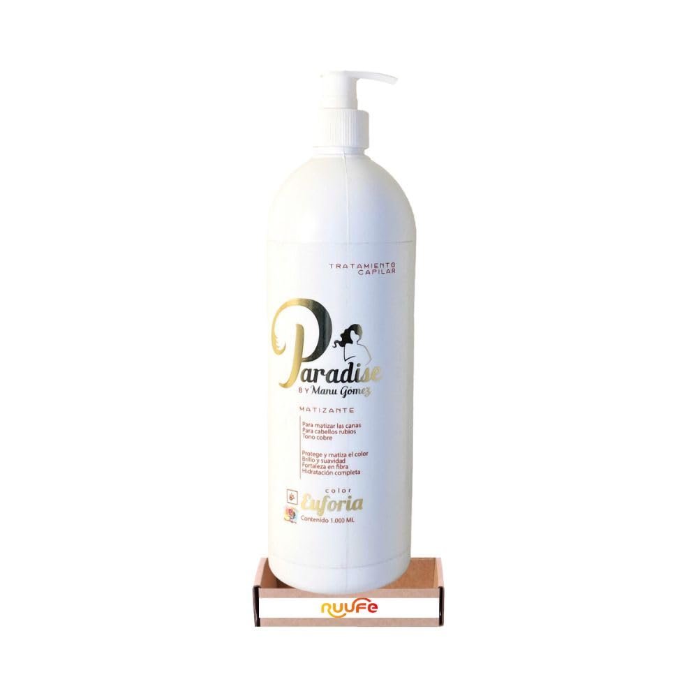 Matizante Paradise By Manuela Gomez (1 Pack) Matizante 1 Litro Euforia Color cobre By Manuela Gomez, Matizante para el cabello, Matizante Euforia Color cobre (1Litro)