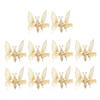 10Pcs 3D Movable For Butterfly Shaped Hair Clips Metal Hollow Metallic Flying For Butterfly Barrettes Kit Hair Accessories Wo view 1