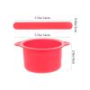 minkissy 2pcs Silicone Wax Warmer Bowl Stirring Sticks Non-stick Wax Pot for Hair Removal Reusable High-temperature Resistant for Home and Salon Use view 2