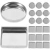 Baluue Empty Eyeshadow Tins Rectangle Metal Makeup Pans for Diy Eye Palette Lightweight Portable view 4
