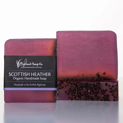 HIGHLAND SOAP CO The pany, Organic Vegetable Oil Handmade Glycerin Soap, 5.3oz (Scottish Heather) (Pack of 2)