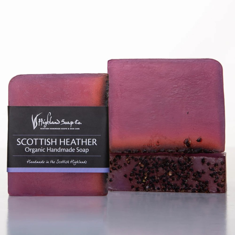 HIGHLAND SOAP CO The pany, Organic Vegetable Oil Handmade Glycerin Soap, 5.3oz (Scottish Heather) (Pack of 2)