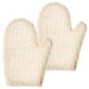 NOLITOY 2pcs Exfoliating Mittens for Bathing Sisal Body Scrubbing Gloves for Skin Cleansing Unisex Shower Accessories for Legs Arms view 1