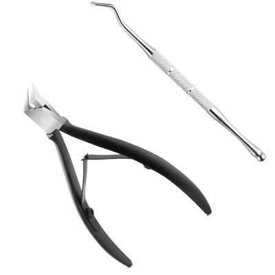 atcdfuw Professional Toenail For Thick Ingrown Nails Wide Opening Non-Slip Long Handle Toenail Cutter Trimmers Long Handle Toenail, Black