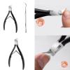 atcdfuw Professional Toenail For Thick Ingrown Nails Wide Opening Non-Slip Long Handle Toenail Cutter Trimmers Long Handle Toenail, Black view 3