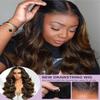 YIROO Bye Bye Knots Pre Everyting Glueless Wigs Highlight Balayage Brown Body Wave Put on and Go 7x5 Pre Cut Lace Front Wig Invisible Knots Pre-Bleached Pre Plucked Ready to Go 150% Density 24inch view 2