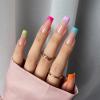 BTArtboxnails XCOATTIPS Press on Nails - French Tip Press on Nails, Long Sqaure Nail Tips, Brighter Pastel Soft Gel Nails False Nail, Soak Off Acrylic Fake Nails Art Extensions view 2