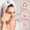 Puomue Makeup Remover Cloth 12 Pack, Ultra Soft and Reusable Microfiber Makeup Remover Towels for All Skin Types, Perfect Face Towels for Women, 6 Inch X 6 Inch, Pink view 4