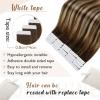 Tape in Hair Extensions Tape in Hair Extensions, 14-24 Inch Tape in Hair Extensions Human Hair Balayage Tape Hair Extensions Straight Remy Human Hair Tape in Extensions Hair Extensions ( Size : 60 pcs view 3