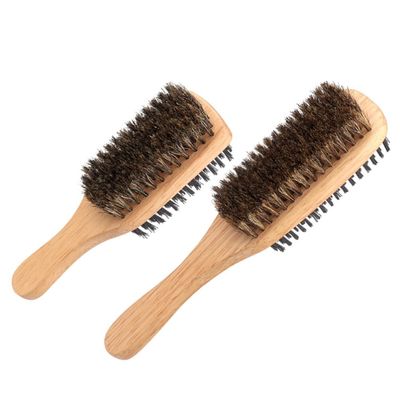 2pcs Bristle Double-sided Brush Mens Beard Brush Beard Brush for Men Brush Grubber Men Hair Brush Boar Bristle Hair Brush Mens Hair Brush Hair Brush for Thinning Hair Boar Brush