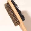 2pcs Bristle Double-sided Brush Mens Beard Brush Beard Brush for Men Brush Grubber Men Hair Brush Boar Bristle Hair Brush Mens Hair Brush Hair Brush for Thinning Hair Boar Brush view 4