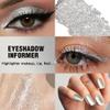 Afflano Silver Glitter Eyeshadow Palette Super Pigmented, Single Parkle Shimmer Silver Eyeshadow Palette, Long Lasting Blendable Neutral Eye Look, for All Skin Metallic Glitter Eyes Bling Makeup view 3