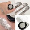 Afflano Silver Glitter Eyeshadow Palette Super Pigmented, Single Parkle Shimmer Silver Eyeshadow Palette, Long Lasting Blendable Neutral Eye Look, for All Skin Metallic Glitter Eyes Bling Makeup view 4