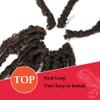 CISINPO Butterfly Locs with Curly End 18 Inch, 6 Packs Boho Distressed Locs Crochet Hair, Bohemian Goddess Faux Butterfly Braids with Wavy Ends (T30, Ombre Medium Dark Brown) view 4