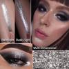 Afflano Silver Glitter Eyeshadow Super Pigmented, Intense Color Gray Silver Eyeshadow Palette Single, Long Lasting Sparkle Shimmer Metallic Glitter Eyes Look, Blendable Neutral Grey Eye Shadow Makeup view 2