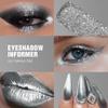 Afflano Silver Glitter Eyeshadow Super Pigmented, Intense Color Gray Silver Eyeshadow Palette Single, Long Lasting Sparkle Shimmer Metallic Glitter Eyes Look, Blendable Neutral Grey Eye Shadow Makeup view 3