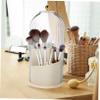 Ciieeo Rotary Makeup Organizer Makeup Brush Holder Desktop Cosmetic Storage Box 2 Sections Space Saver view 3
