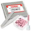 120 Grit Small Sanding Bands for Nail Drill with 3.1MM Mandrel Bit Set and 100/180 Grit 5 Inch Disposable Zebra Nail Files view 1