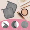 Puomue Makeup Remover Cloth 12 Pack, Ultra Soft and Reusable Microfiber Makeup Remover Towels for All Skin Types, Perfect Face Towels for Women, 6 Inch X 6 Inch, Grey view 3