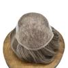 Healthlif Hair Toupee For Men Remy Human Hair Piece For Men Undetectable Lace Toupee Mens Hairpieces Bleach Knots Mens Hair System 7X9#540#5 Medium Light Brown+40% Grey 80% Density view 3