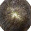 Healthlif Hair Toupee For Men Remy Human Hair Piece For Men Undetectable Lace Toupee Mens Hairpieces Bleach Knots Mens Hair System 7X9#540#5 Medium Light Brown+40% Grey 80% Density view 4