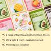 FARMSTAY Real Essence Facial Sheet 12Pack Korean Skincare Mask Combo,Hypoallergenic,Moisturizing,Nourishing,Vitalizing, Refreshing0.78 fl.oz.*12 ea (Coconut,Avocado,Peach,Mango) view 3