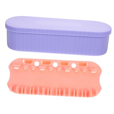 Ciieeo Makeup Brush Cleaner Box Portable Makeup Tool Cleaning Holder for Home Use Compact Design for Cleaning of Eye Shadow Blusher Brushes Lightweight Decorative Storage