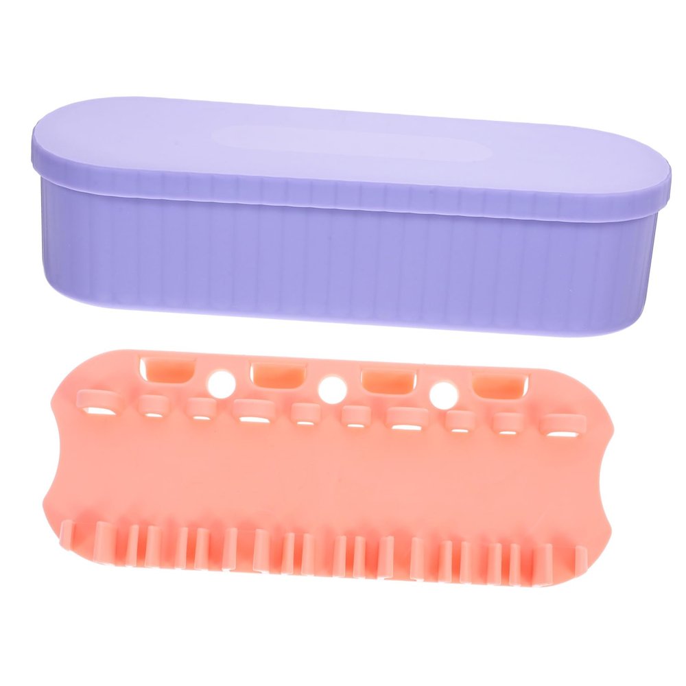 Ciieeo Makeup Brush Cleaner Box Portable Makeup Tool Cleaning Holder for Home Use Compact Design for Cleaning of Eye Shadow Blusher Brushes Lightweight Decorative Storage