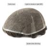 HAIR NATURE Mens Hairpieces, Human Hair Toupee for Men, Hair Systems, Natural Swiss Lace Bleached Hair Units #520 view 3